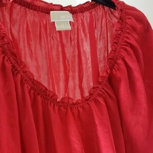 MICHAEL Michael Kors Red Ruffled Top